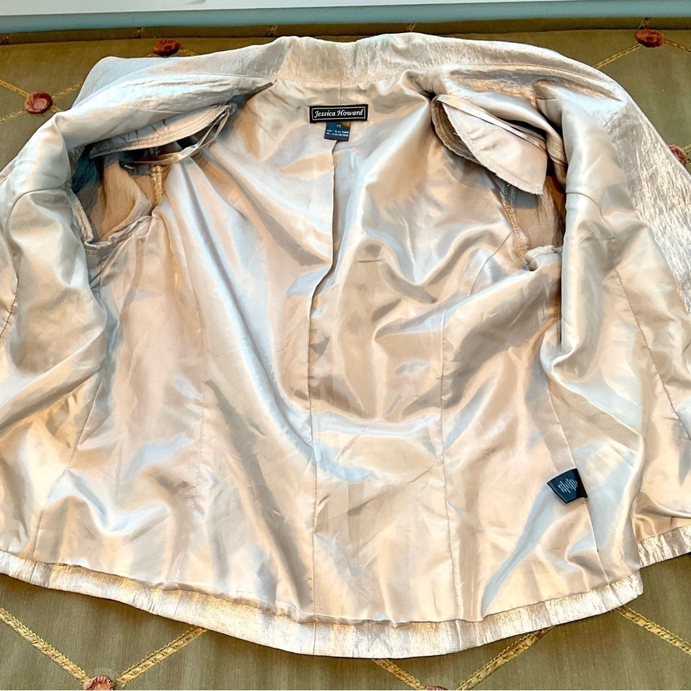 Jessica Howard Blazer Shimmery Champagne Vintage (12) - Picture 6 of 8